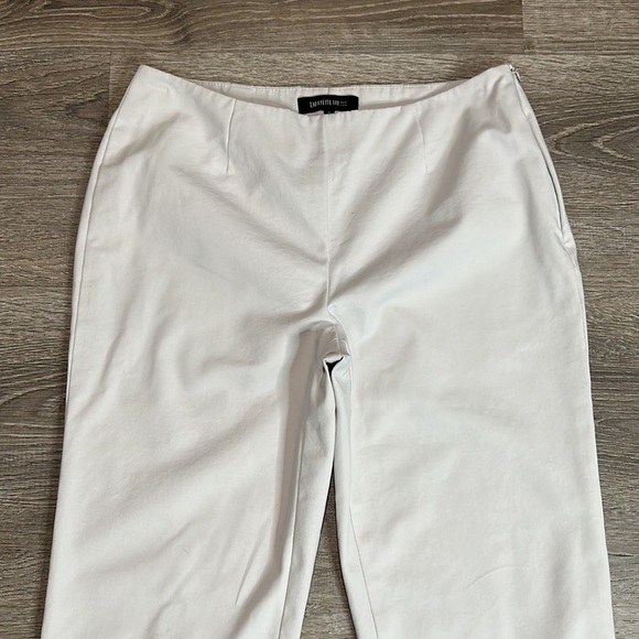 LAFAYETTE 148 BLEECKER TROUSER CROPPED PANTS IN IVORY WOMEN’S Size 0 - Picture 2 of 14